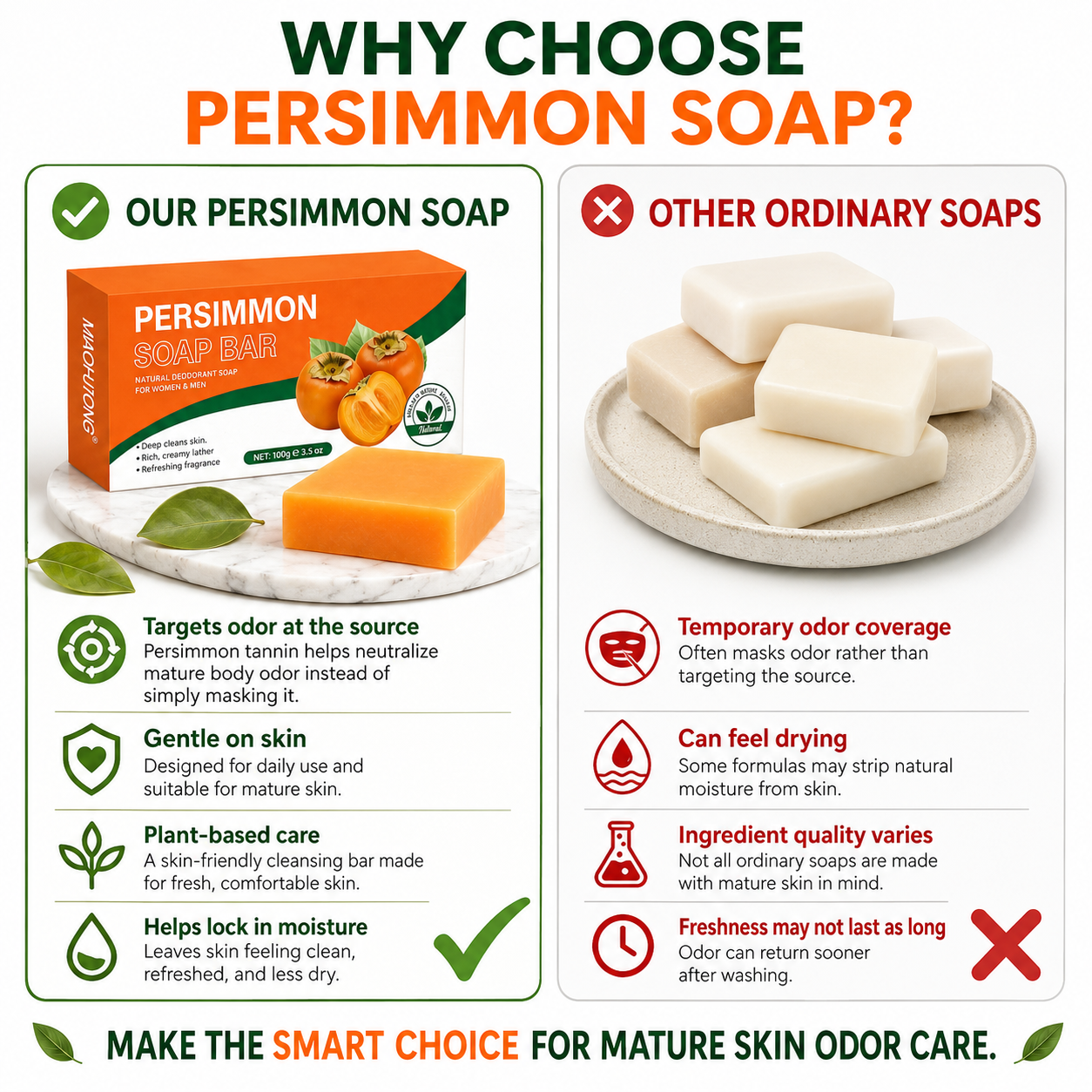 Deodorizing Soap with Persimmon